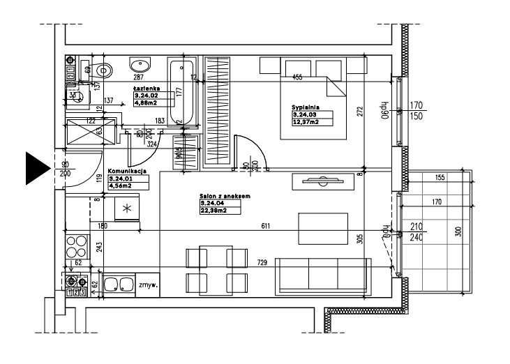 Nowe mieszkanie 2-pokojowe Vivaldi – III piętro