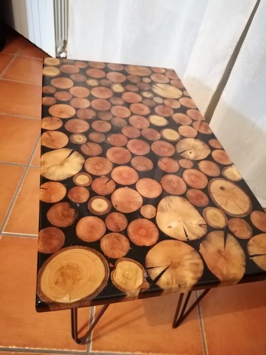Mesa de centro, coffee table em epoxy