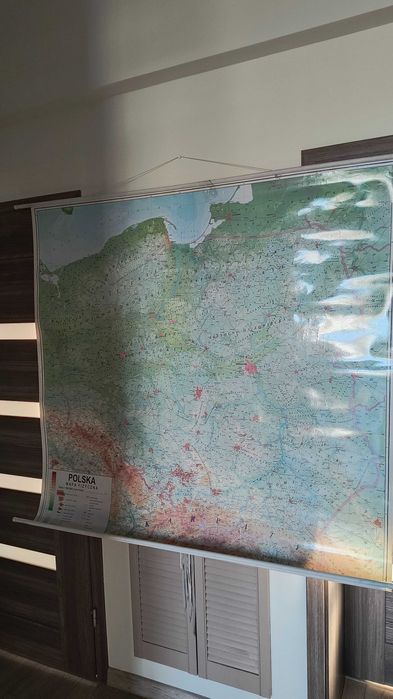 Mapa Polski ścienna wisząca