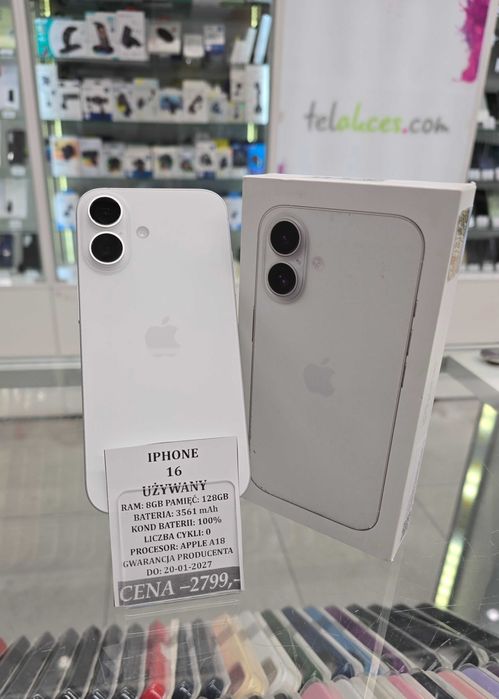 Iphone 16 128GB Bat 100% Gwarancja Telakces Felicity *Raty 0%
