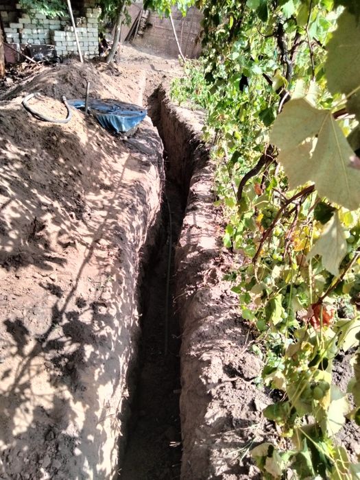 Копка траншей,септиків,водопровід,монтаж каналізації,сантехнічні роб