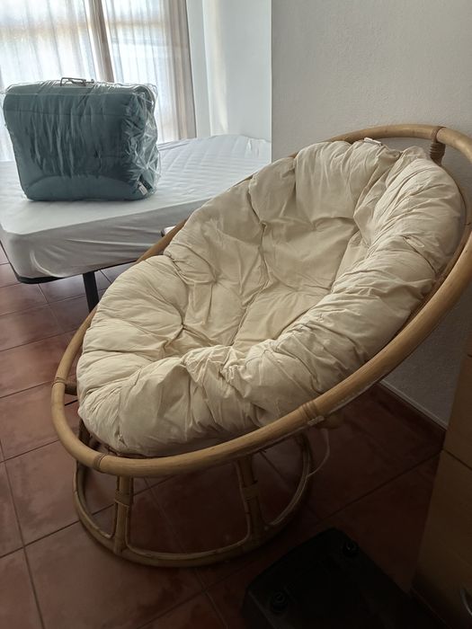 Poltrona  papasan natural em bambu