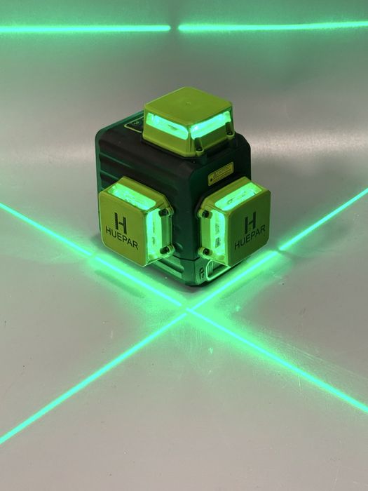 Laser liniowy 3D Huepar B03CG Zielony komplet Polecam