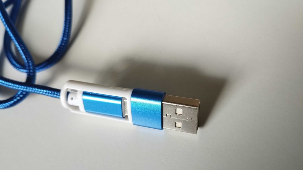 Kabel do ładowania 5 w 1 z podwójnym wejściem