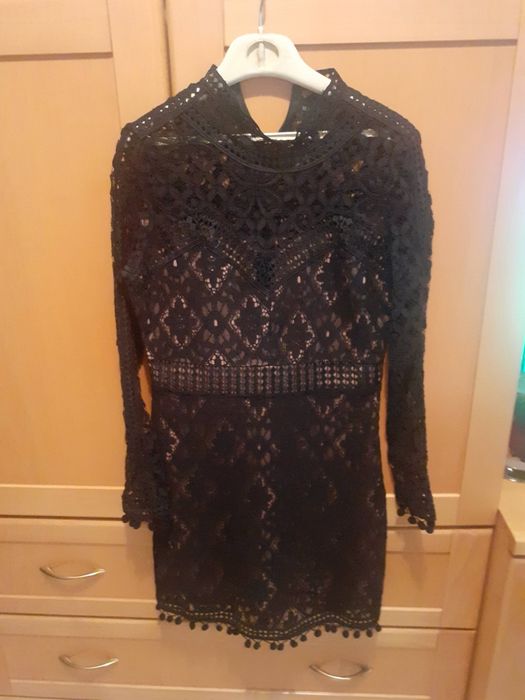 Vestido preto arrendado td forrado ( SFERA)