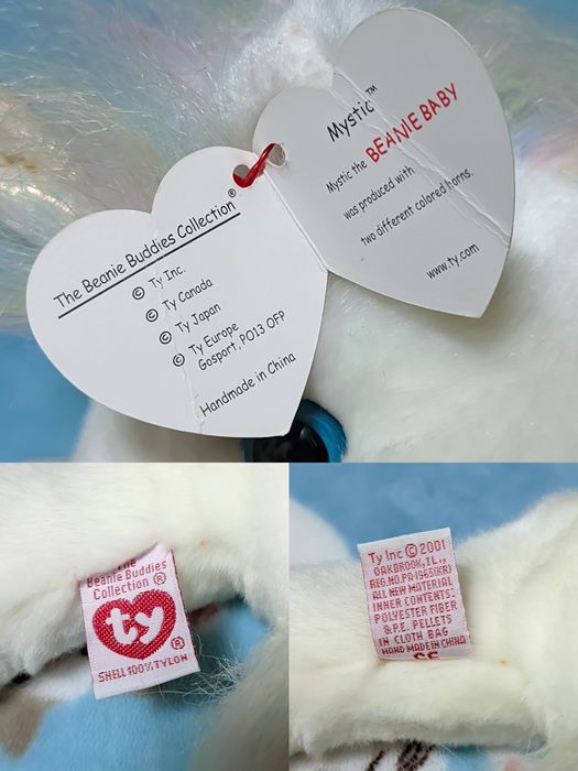Коллекционная мягкая игрушка единорог TY Beanie Buddies Mystic 2001