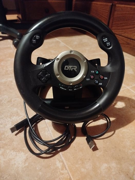 Volante Indeca Jinshu GTR Multiplataforma (Como Novo + Caixa)