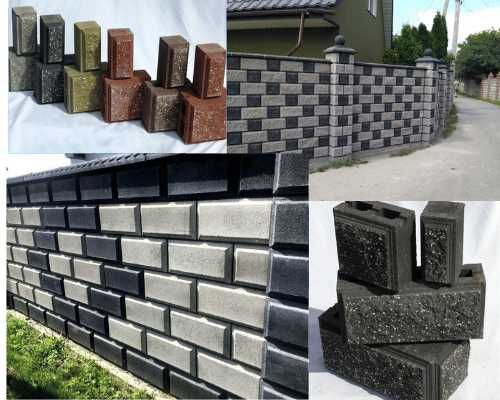 Блоки рвані Блоки колоті для огорожі Блоки декоративні рвані на паркан