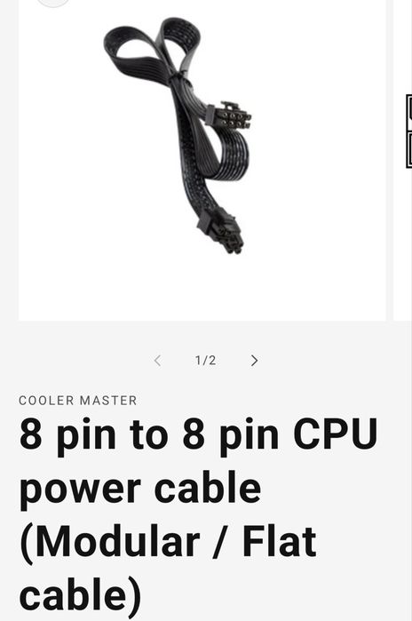 Cabo modular fonte coolermaster 8 pin cpu