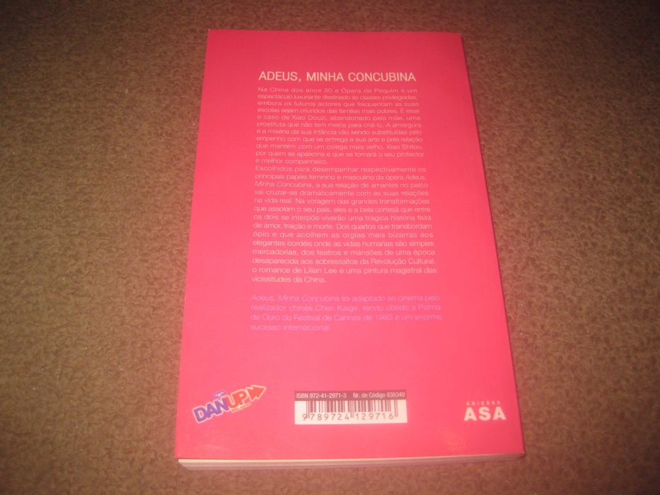 Livro "Adeus, Minha Concubina" de Lilian Lee