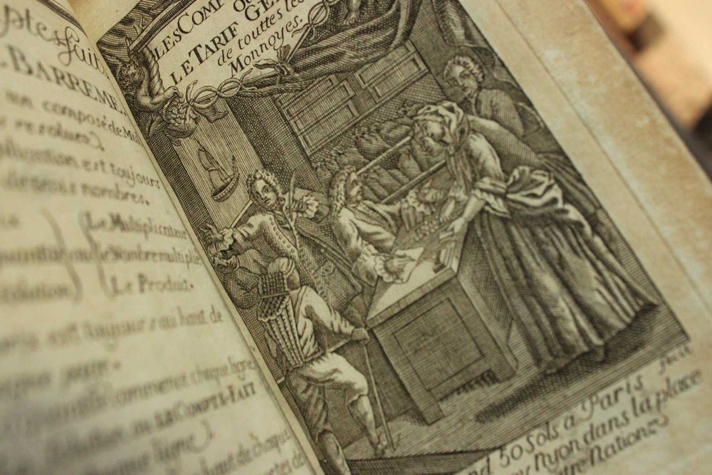 Starodruk ~1723~ Księga rachunkowa Barrême'a - Finanse - Matematyka