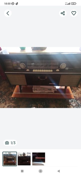 Рэтро радиола Беларусь ламповая в рабочем состоянии