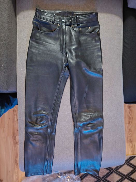 Skórzane spodnie motocyklowe damskie