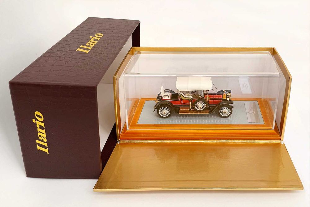 Ilario_RoRo Silver Ghost 1910 Balloon Car. Ref. IL43094 sn1513 Red/Black Escala 1/43. Como novo.