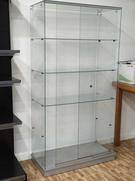 Vitrine Expositora em Vidro Temperado – Profissional – 180x45x94