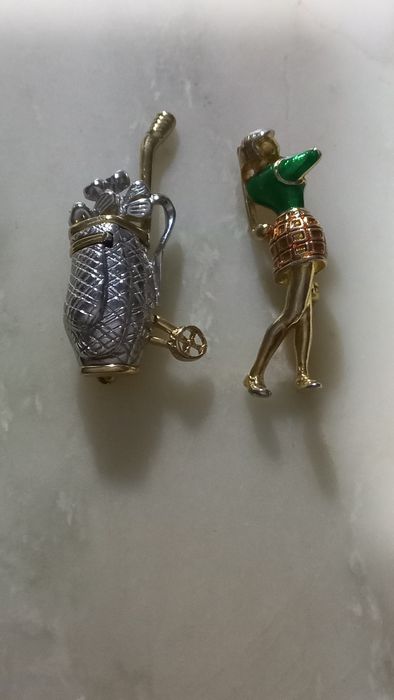 Гольф брошка  на форму, редкость винтаж США