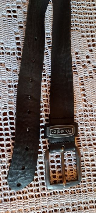 Pasek Skórzany czarny Wrangler