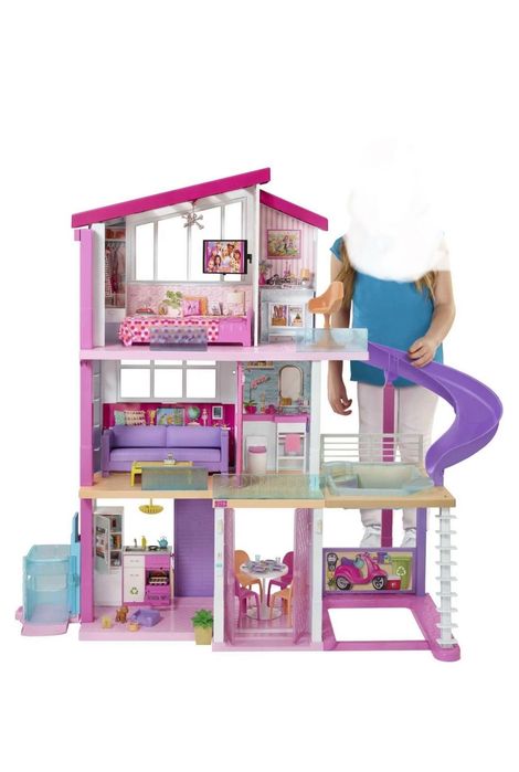 Duży domek dla Barbie model dreamhouse - basen, winda, garaż