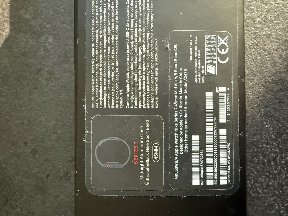 Sprzedam Apple Watch Series 7 Nike 45mm (GPS + Cellular)