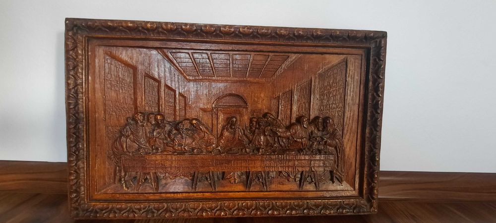Płaskorzeźba  Ostatnia Wieczerza Vintage