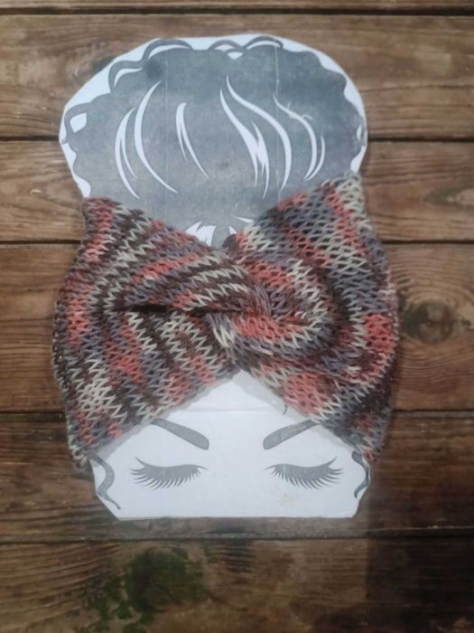 Opaska Handmade 100% Merino. Turban, szeroka. Dwuwarstwowa