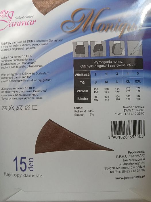 Rajstopy 15 DEN roz. XXL-5 (5 par)  (11)