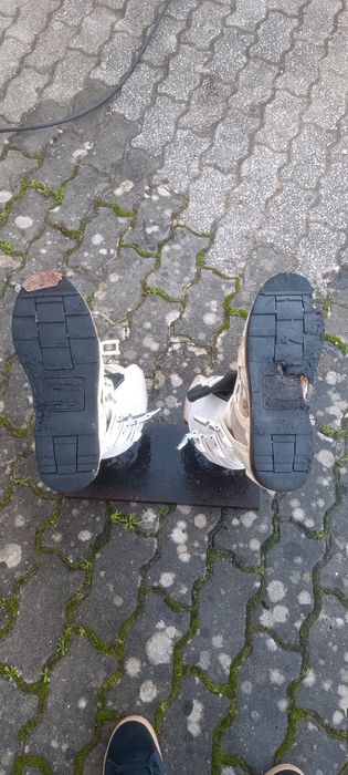 Botas motocross T42 acerbis graffiti all white usadas