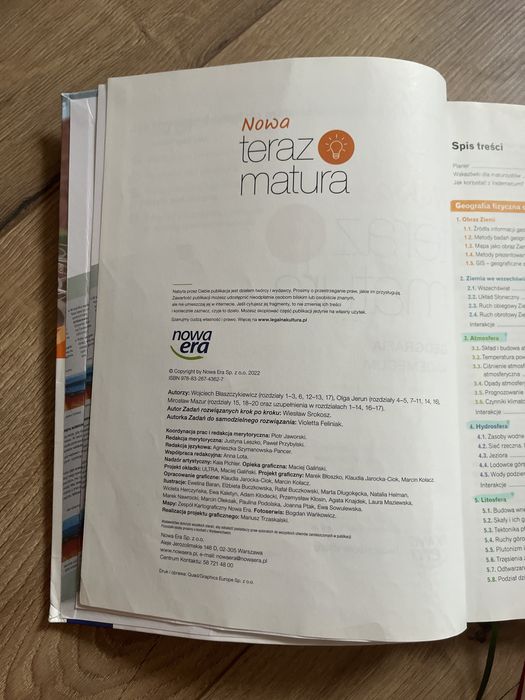 nowa teraz matura geografia