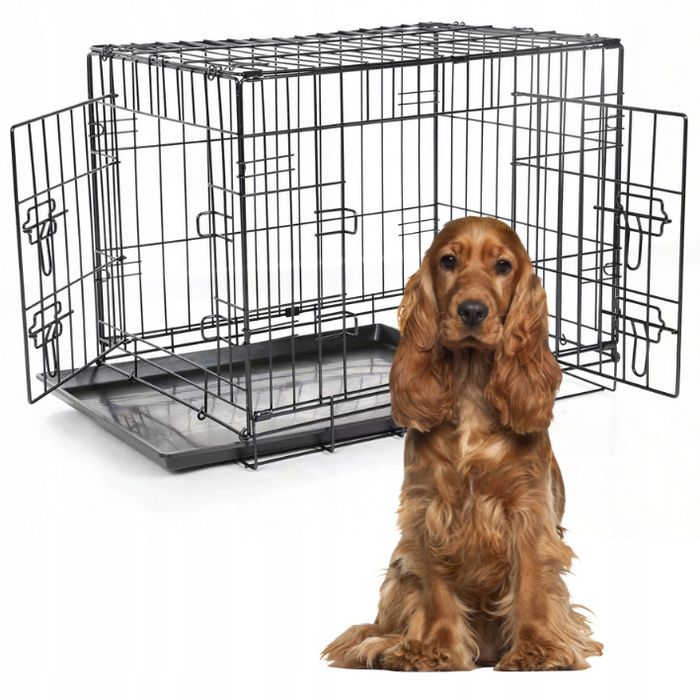 Klatka Kojec Transporter - Duża Klatka Kennelowa Dla Psa L- 92x57x63cm