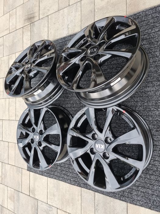 KIA 15" Picanto Rio Stonic Nowe felgi aluminiowe 4x100 czarny połysk