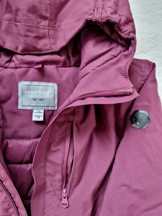 Kurtka przejściowa dziewczęca fioletowa z kapturem 128 Regatta
