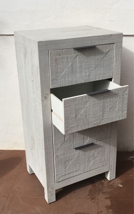 Comoda movél rústico design cinzenta cinzento
