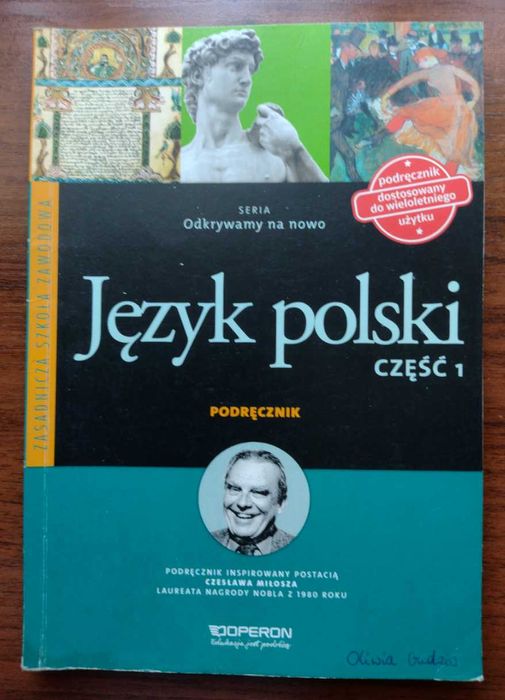 Język polski Odkrywamy na nowo Część 1 Zasadnicza Szkoła Zawodowa