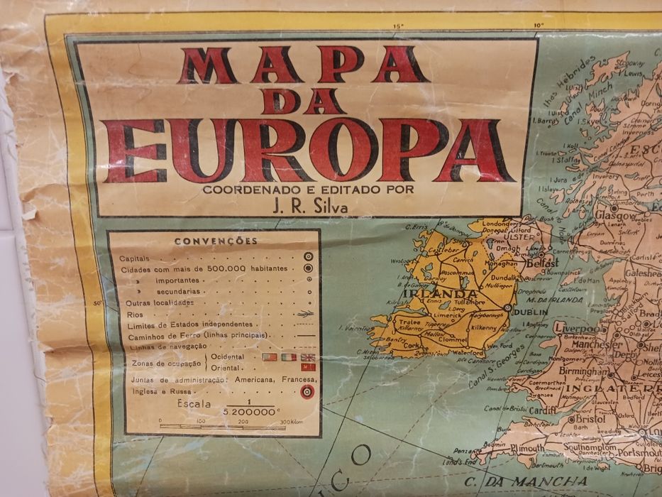 Mapa América do Norte e Europa.