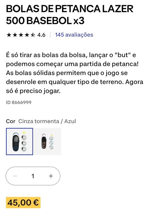 Bolas de petanca lazer 500