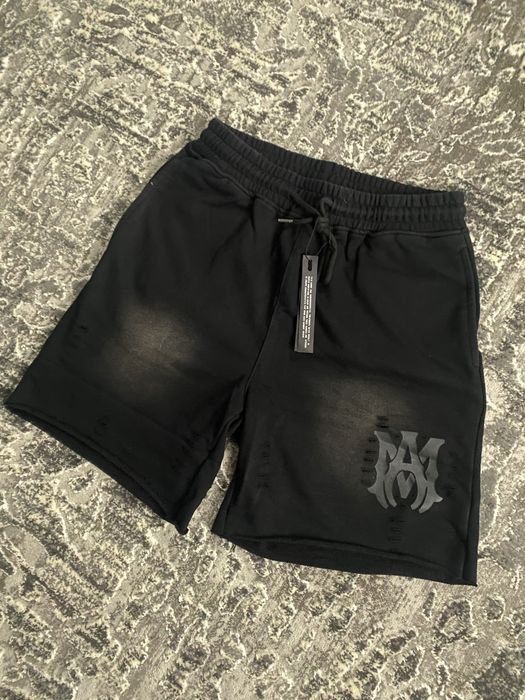 Amiri MA logo distressed shorts шорти дріл