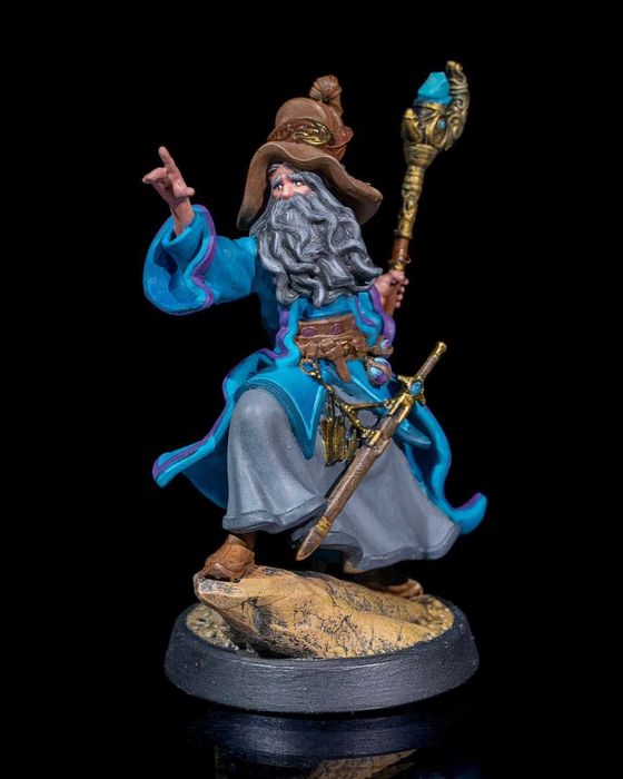 Uldor Neredras Mag figurka 32mm 14K zgodna z DnD RPG Pathfinder Warham