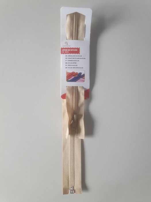 Fecho Éclair 50 cm Beige