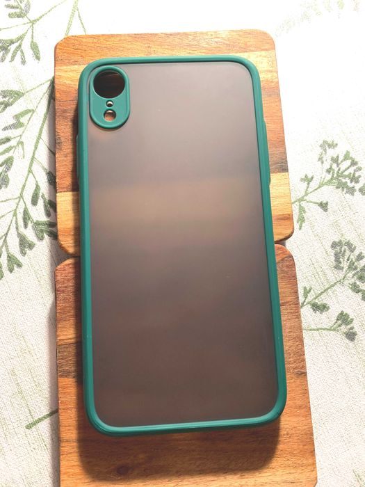 NOWY case Iphone XR Apple matowy przeźroczysty zielony etui plecki