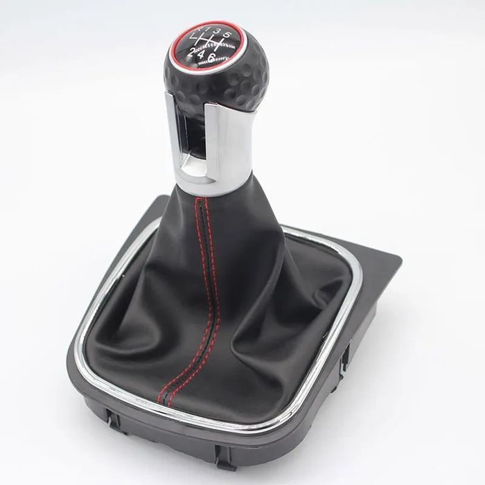 Fole mudanças Volkswagen Golf 5 - 6 velocidades Costura Vermelha