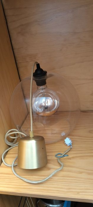 Conjunto de 2 candeeiros de vidro suspensos IKEA