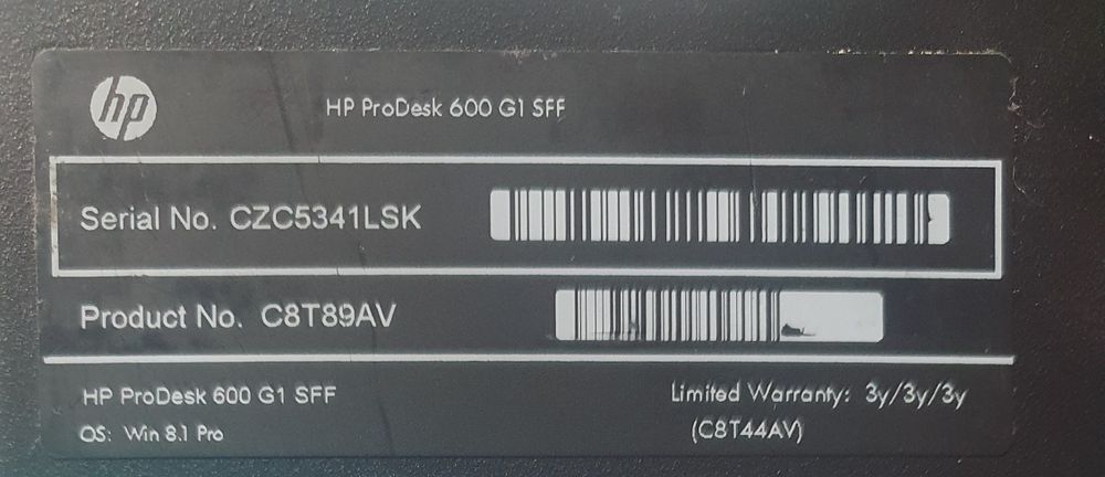 Kompaktowy Komputer Biurowy HP ProDesk 600 G1 SFF