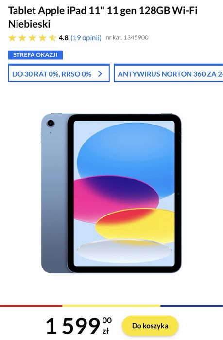 Tablet apple iPad 11 Niebieski