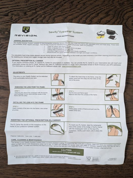 Захисні окуляри Revision Sawfly Eyewear System (2-Lens Kit,