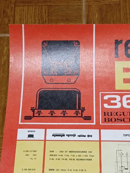 Raríssimo Cartaz Reguladores Bosch 1973