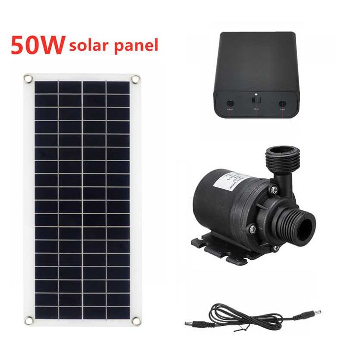 Bomba de água 12v painel solar  bateria 50w