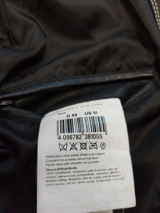 мужская демисезонная кожаная куртка milestone