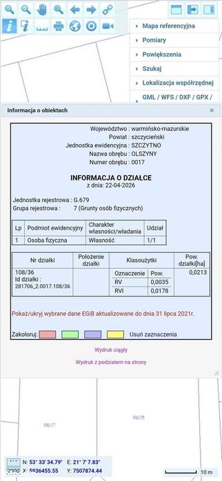 Działka rolna z warunkami zabudowy w msc. Olszyny / cena do negocjacji