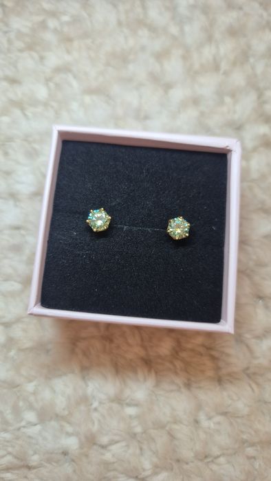 Сережки гвоздики серьги муассанит серебро 925 серебряные срібні