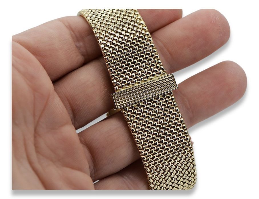 Złota bransoleta męska 14k 585 styl zegarkowy coth002y&mbw014y Gdańsk